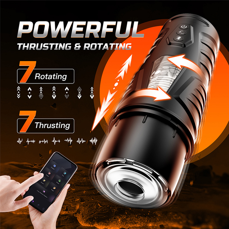6 IN 1 6 Rotating Thrusting Electric APP Controlled Automatic Male Stroker Masturbation Device Adults Toys - Image 2