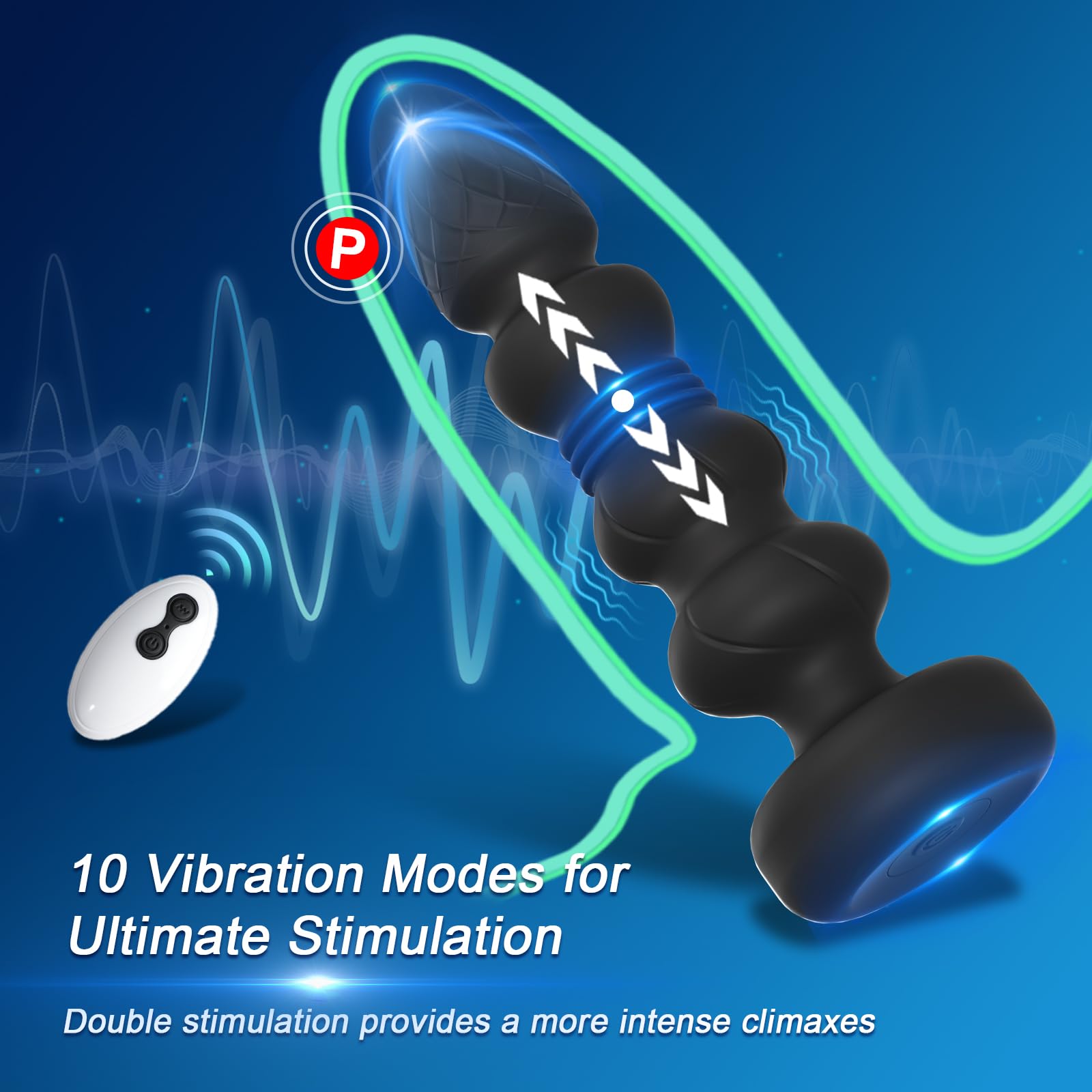 2 In1 10 Thrusting Vibrating Male Prostate Massager Anal Butt Plug For Adult - Image 2