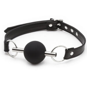 Silicone Mouth Ball with Leather Needle Buckle For Adult