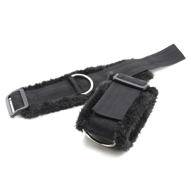 Plush Bed Straps Handcuffs Leg Splitting Adjustable Adult Bondage 4