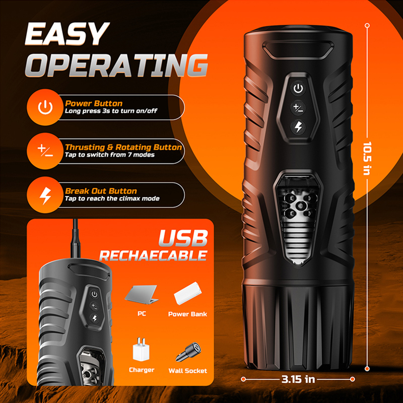6 IN 1 6 Rotating Thrusting Electric APP Controlled Automatic Male Stroker Masturbation Device Adults Toys - Image 6