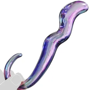 7.1inch Long Monster Knot Glass Dildo Crystal Anal Dildo Toy For Adult
