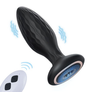 Silicone LED Light 9 Rotation Vibration APP RC Anal Vibrator Plug