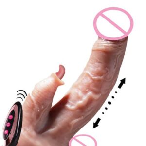 10 Modes RC Realistic Dildo – Thrusting, Swinging, Heating, and Extra Tongue-Licking Function For Adult