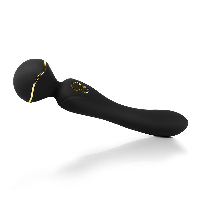 10 Frequency Dual-Head Vibrating Silicone Massage Vibrator For Adult