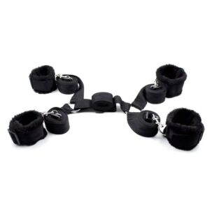 Plush Bed Straps Handcuffs Leg Splitting Adjustable Adult Bondage