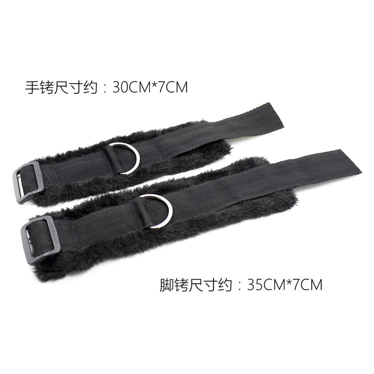 Plush Bed Straps Handcuffs Leg Splitting Adjustable Adult Bondage 6