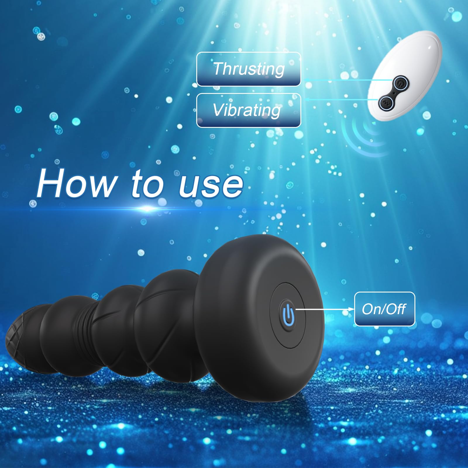 2 In1 10 Thrusting Vibrating Male Prostate Massager Anal Butt Plug For Adult - Image 4