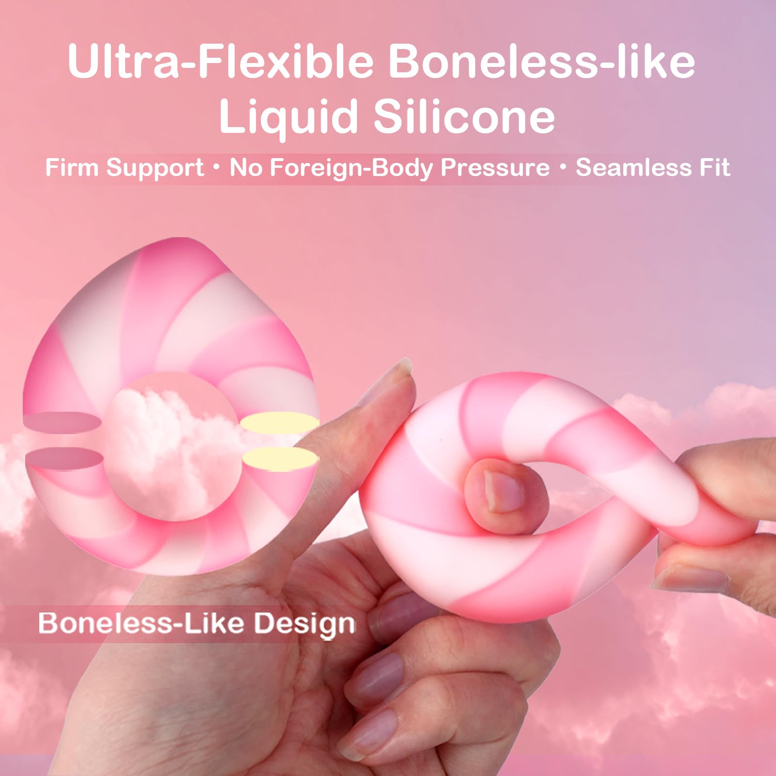 Silicone Soft Clitoral Stimulator APP Controlled Vibrating Cock Rings Vibrator For Adult - 图片 5