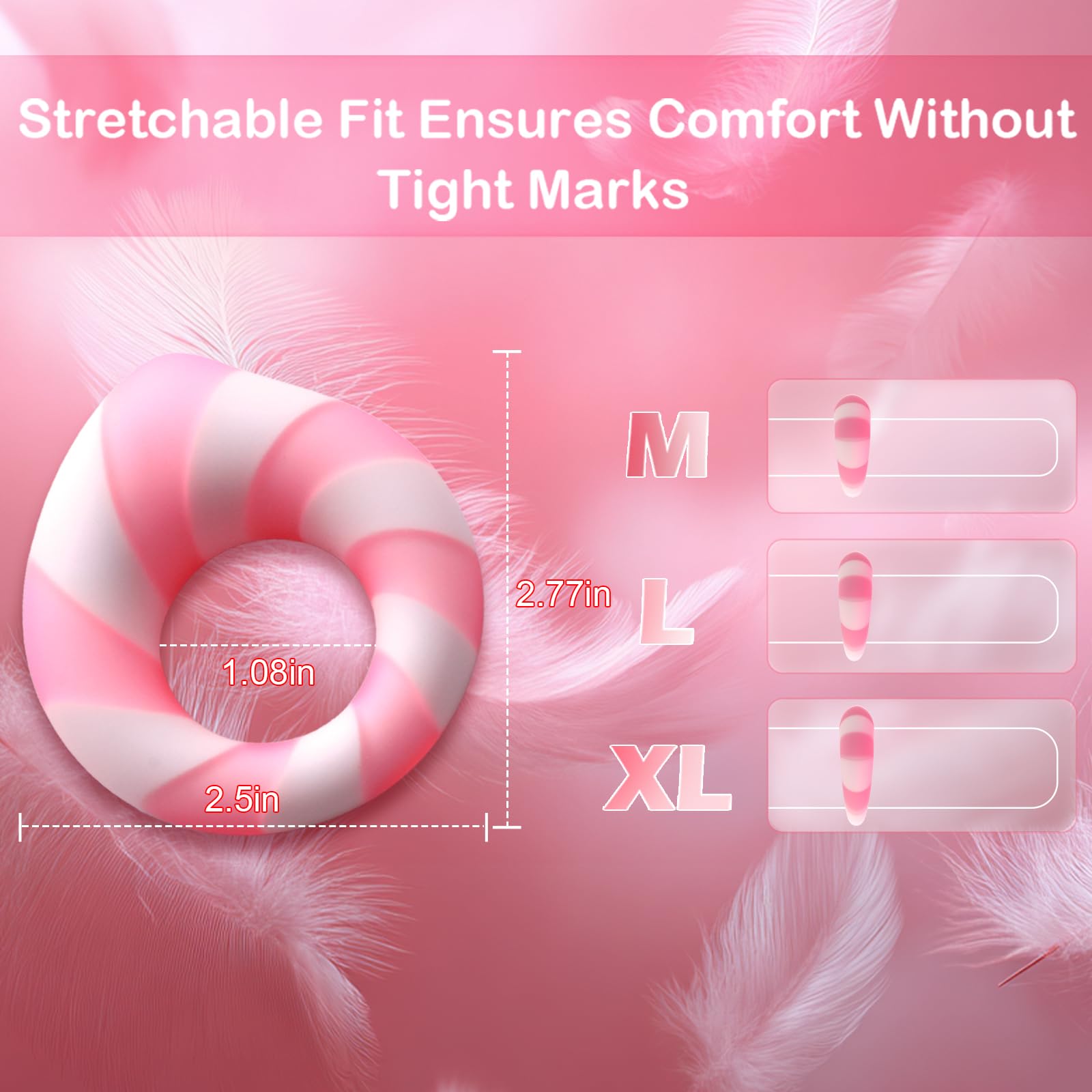 Silicone Soft Clitoral Stimulator APP Controlled Vibrating Cock Rings Vibrator For Adult - 图片 6
