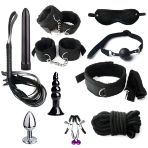 11 PCS Bondage Set Erotic Accessories Sexy Handcuffs Collar For Adult