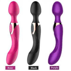 10 Frequency Vibration Modes Powerful Silicone G-spot Clitoris Stimulation Wand Vibrator For Adult