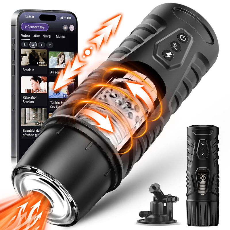 6 IN 1 6 Rotating Thrusting Electric APP Controlled Automatic Male Stroker Masturbation Device Adults Toys