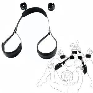 Leather Leg Strap Wrist and Thigh Strap Adjustable Handcuffs For Adult