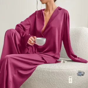 Comfortable Satin Knit 3-Piece Pajama Set – Soft, Breathable & Stylish Loungewear